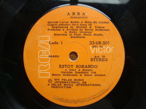 ABBA – Estoy Soñando (I Have A Dream) VG+ GENERIC